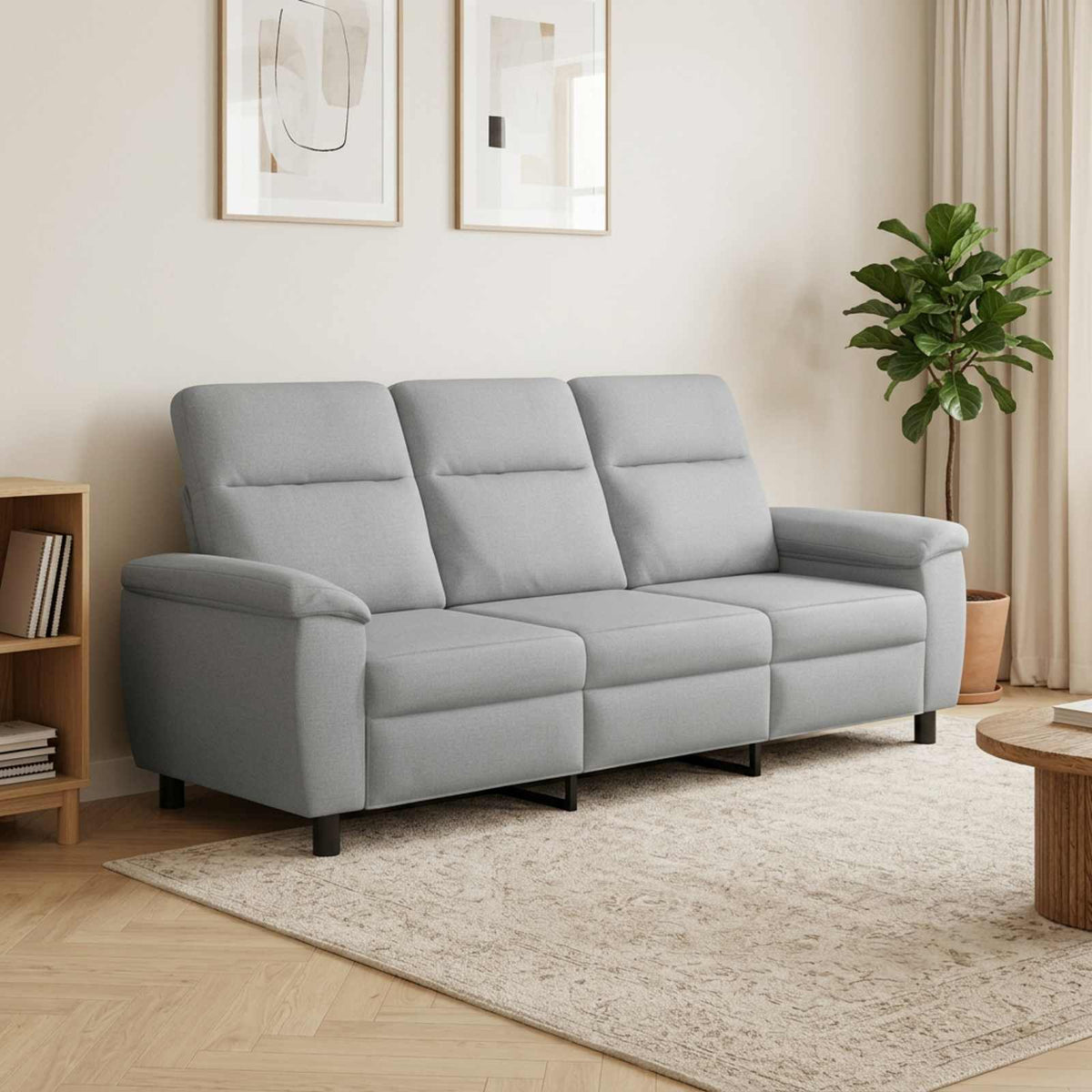 vidaXL Sofa jasnoszary 214 x 90 x 95 cm tkanina