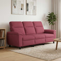 vidaXL Sofa Czerwone wino 214 x 90 x 95 cm tkanina