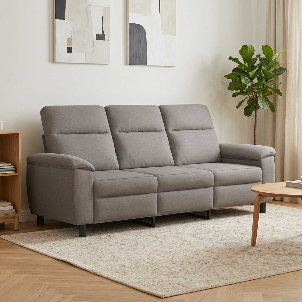 vidaXL Sofa Ciemnoszary 214 x 90 x 95 cm tkanina