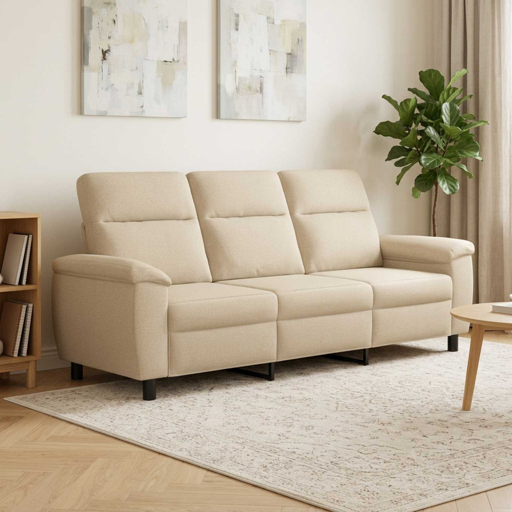 vidaXL Sofa kremowy 214 x 90 x 95 cm tkanina