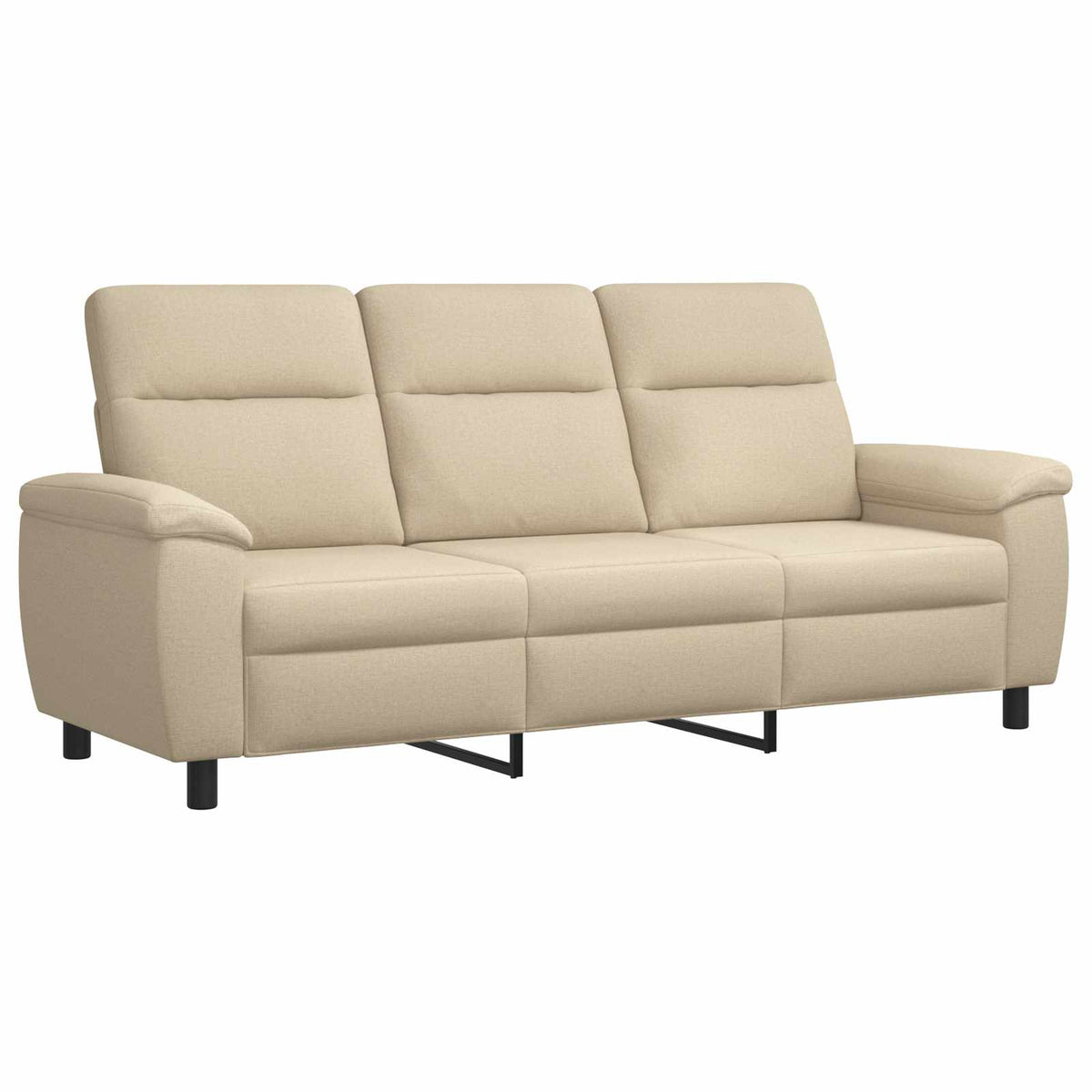 vidaXL Sofa kremowy 214 x 90 x 95 cm tkanina