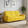 vidaXL Sofa Jasnożółty 214 x 90 x 95 cm tkanina