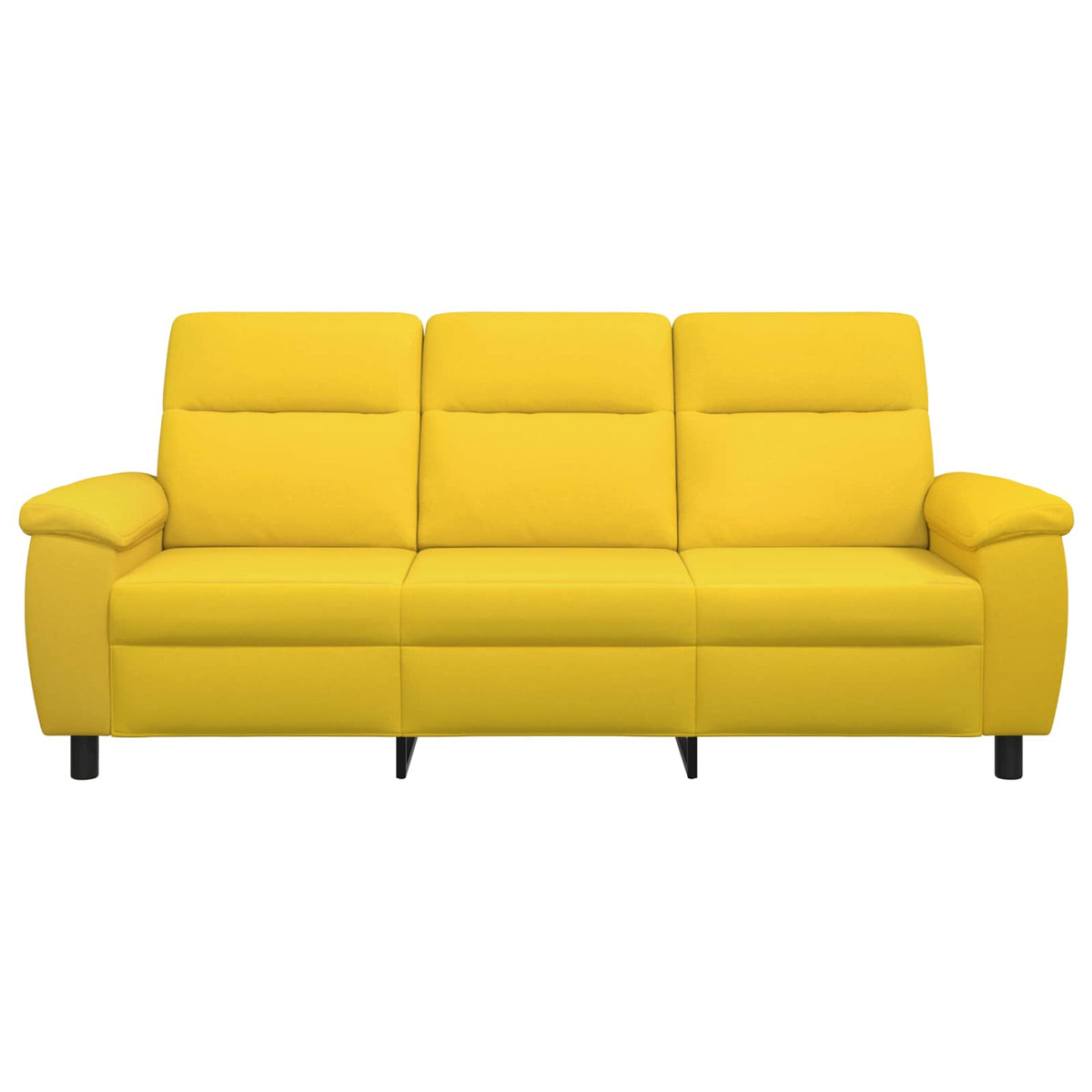 vidaXL Sofa Jasnożółty 214 x 90 x 95 cm tkanina
