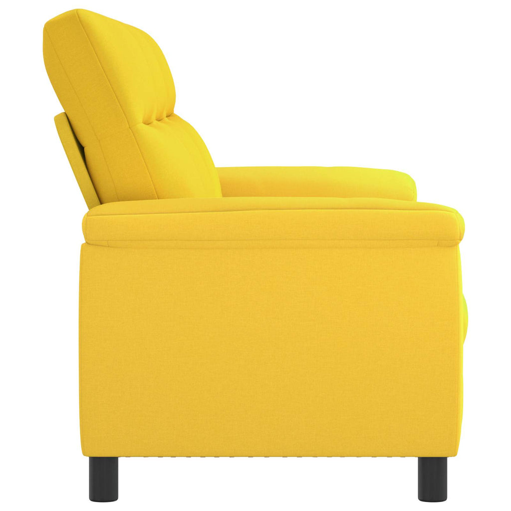 vidaXL Sofa Jasnożółty 214 x 90 x 95 cm tkanina
