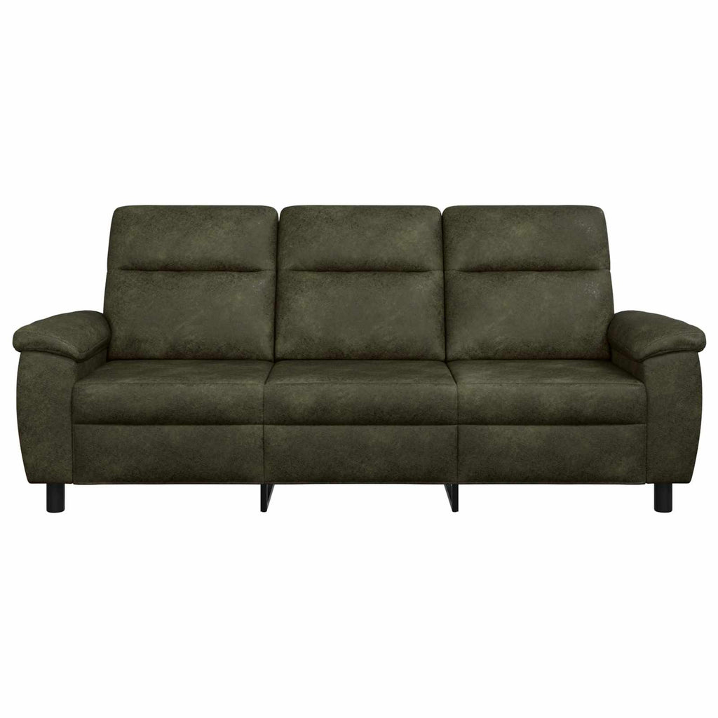vidaXL Sofa Zielony wojskowy 214 x 90 x 95 cm Skóra zamszowa
