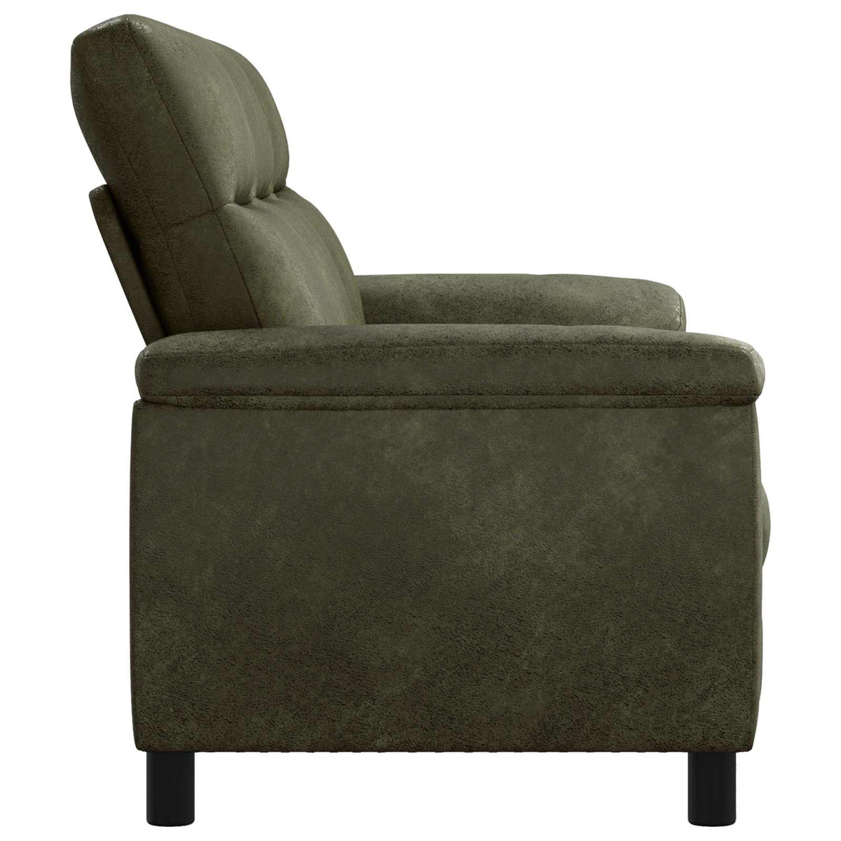 vidaXL Sofa Zielony wojskowy 214 x 90 x 95 cm Skóra zamszowa