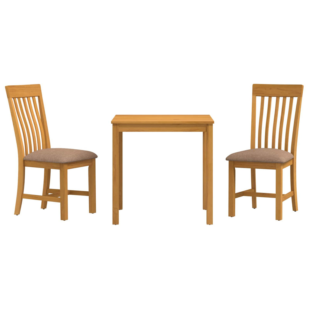 vidaXL Zestaw do jadalni 3 szt. Szary Dąb lite