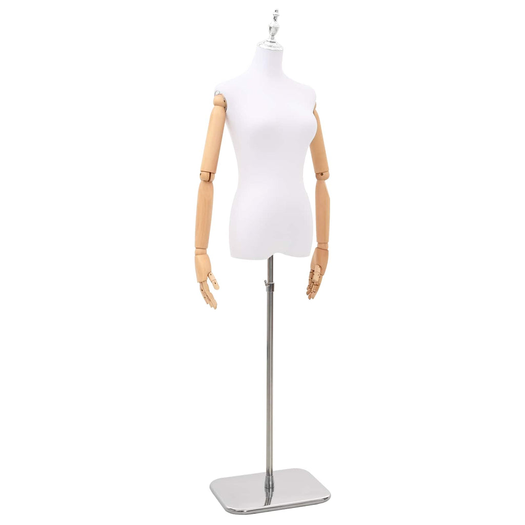 vidaXL Regulowany manekin 156-226 cm z podstawą Kobieta PP Biały