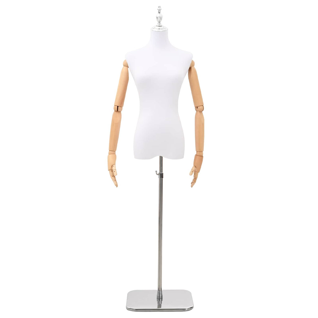 vidaXL Regulowany manekin 156-226 cm z podstawą Kobieta PP Biały