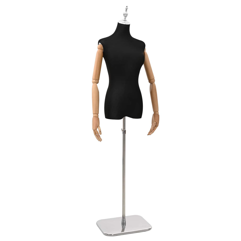 vidaXL Regulowany manekin 156-226 cm z podstawą Kobieta PP Czarny