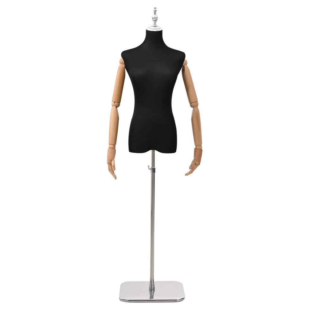 vidaXL Regulowany manekin 156-226 cm z podstawą Kobieta PP Czarny