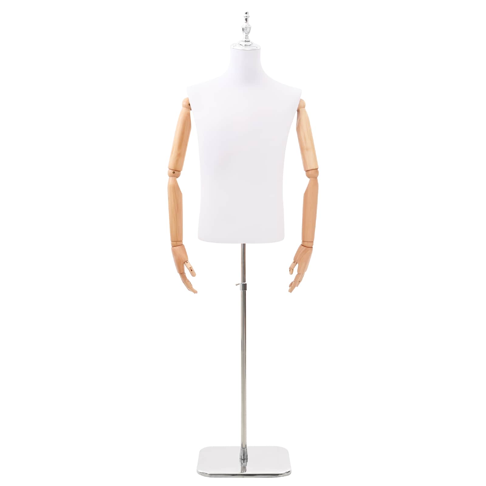 vidaXL Regulowana manekin 160-232 cm z podstawą Mężczyzna PP Biały