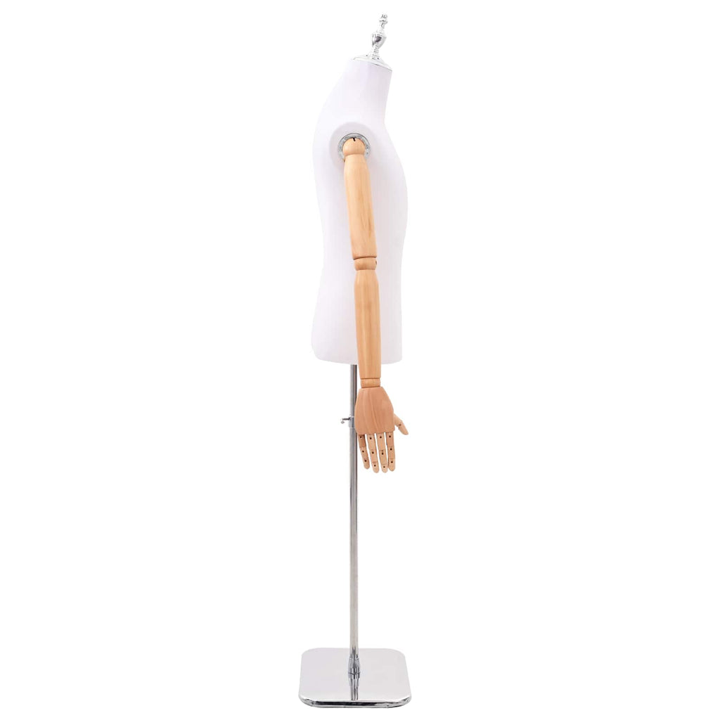 vidaXL Regulowana manekin 160-232 cm z podstawą Mężczyzna PP Biały