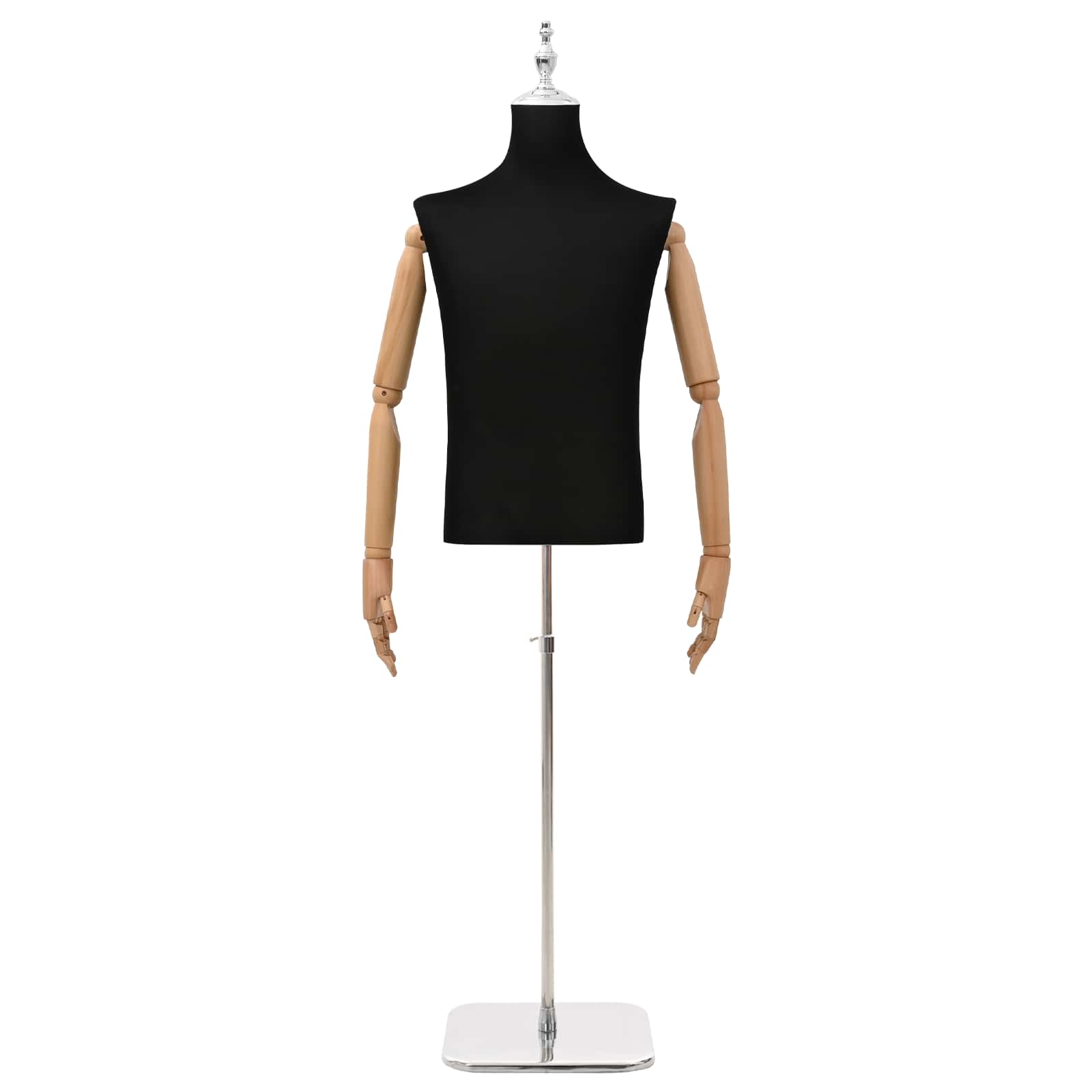 vidaXL Regulowana manekin 160-232 cm z podstawą Mężczyzna PP Czarny