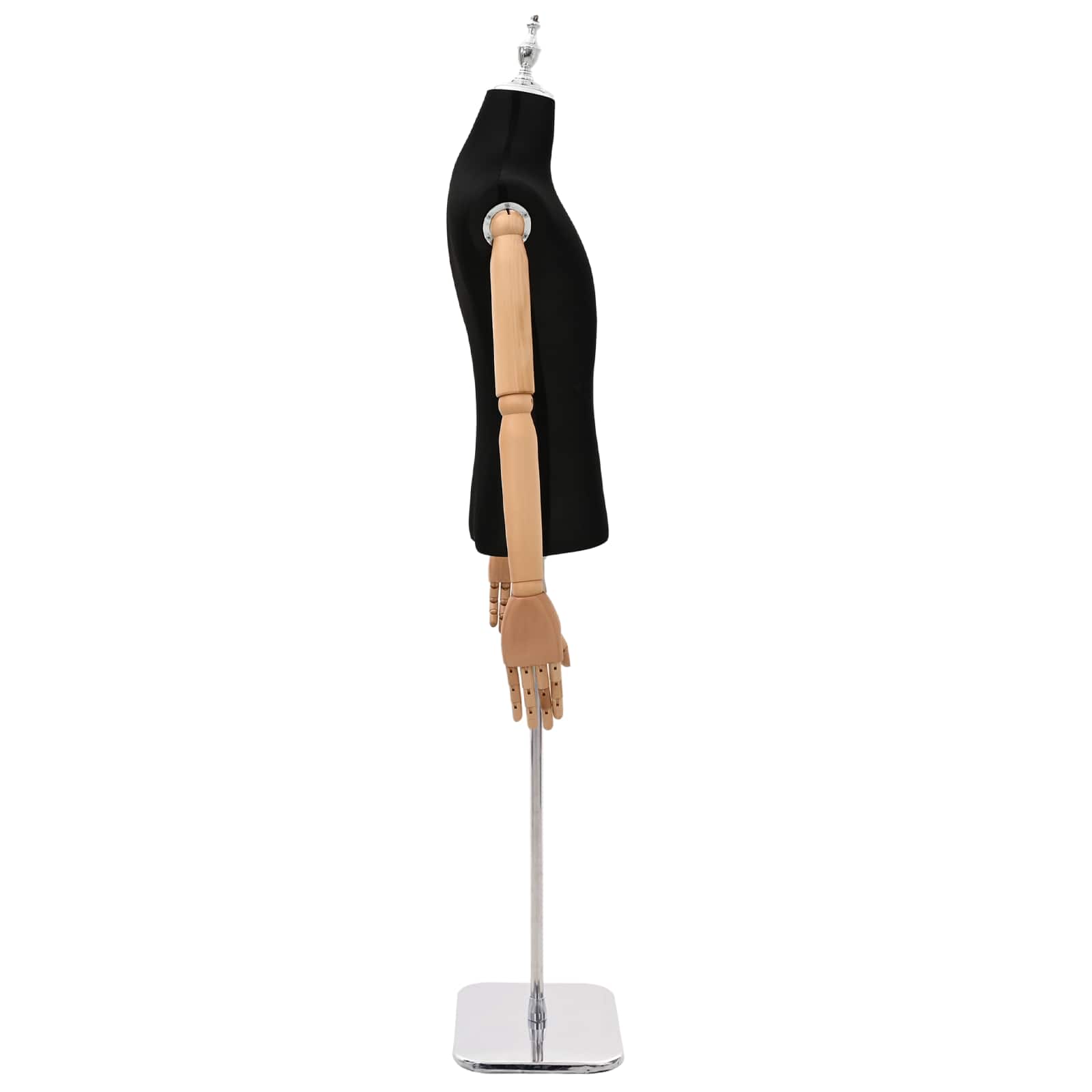 vidaXL Regulowana manekin 160-232 cm z podstawą Mężczyzna PP Czarny