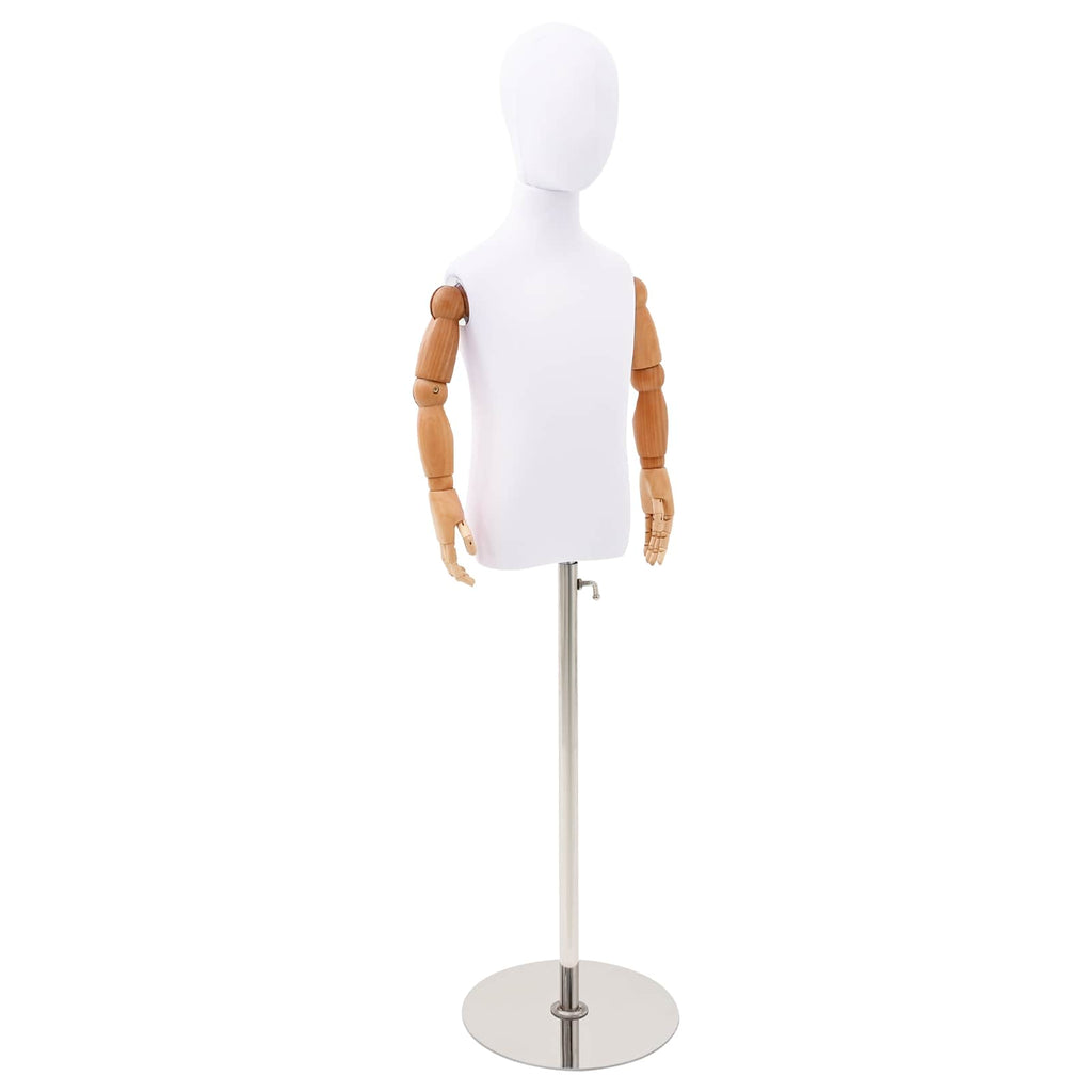 vidaXL Regulowany manekin 120-150 cm z podstawą Dla obu płci PP Biały