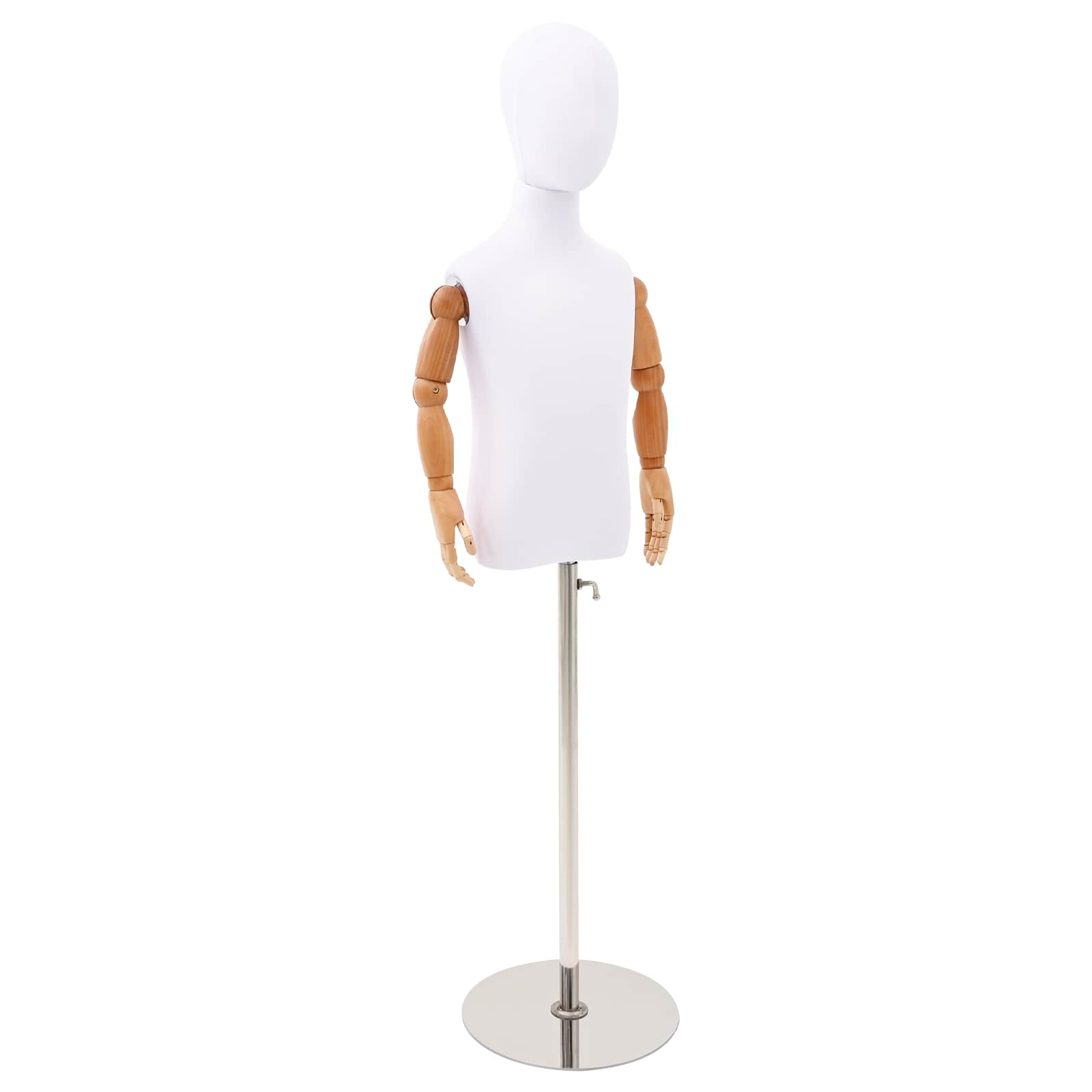 vidaXL Regulowany manekin 120-150 cm z podstawą Dla obu płci PP Biały