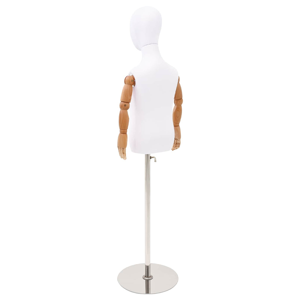 vidaXL Regulowany manekin 120-150 cm z podstawą Dla obu płci PP Biały