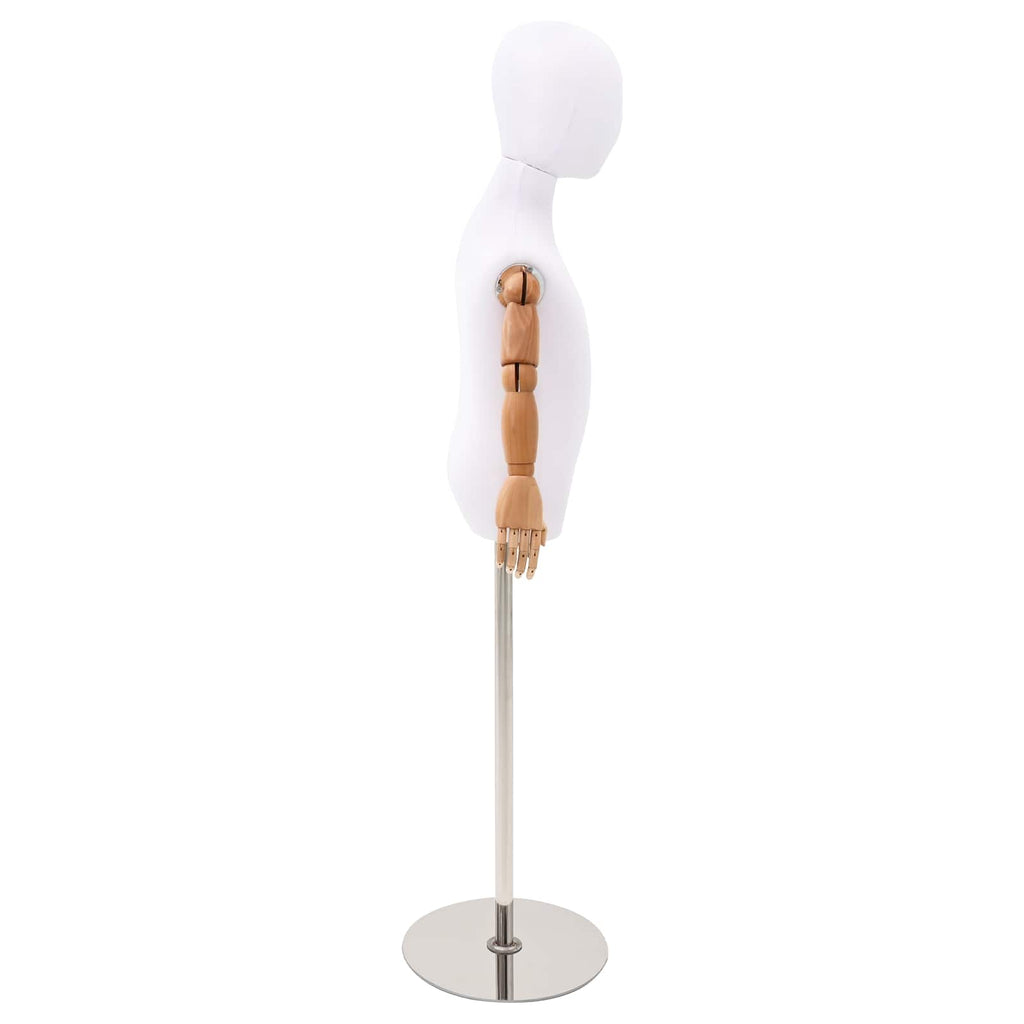 vidaXL Regulowany manekin 120-150 cm z podstawą Dla obu płci PP Biały
