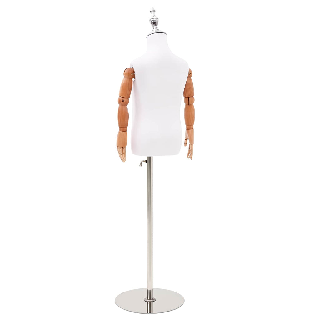 vidaXL Regulowany manekin 120-150 cm z podstawą Dla obu płci PP Biały