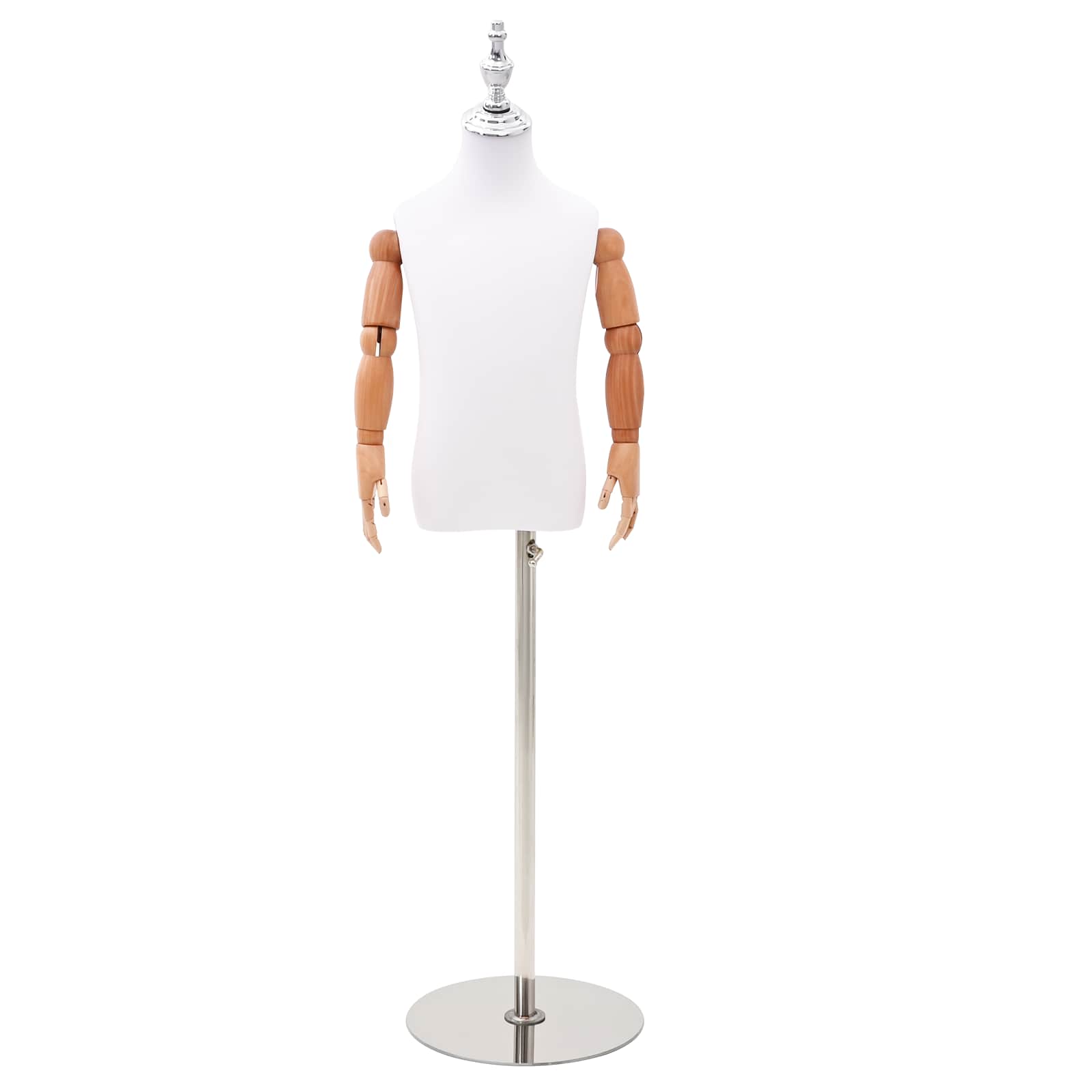 vidaXL Regulowany manekin 120-150 cm z podstawą Dla obu płci PP Biały