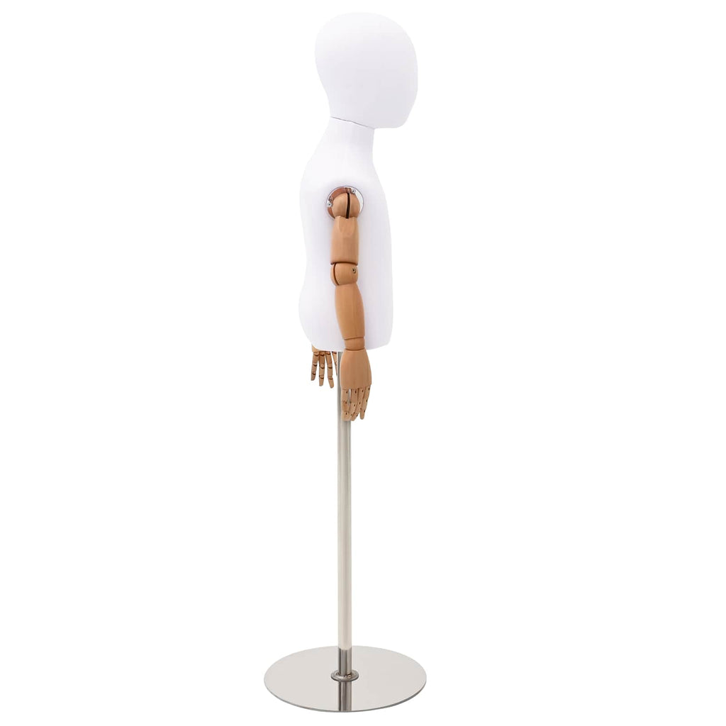 vidaXL Regulowany manekin 120-157 cm z podstawą Dla obu płci PP Biały