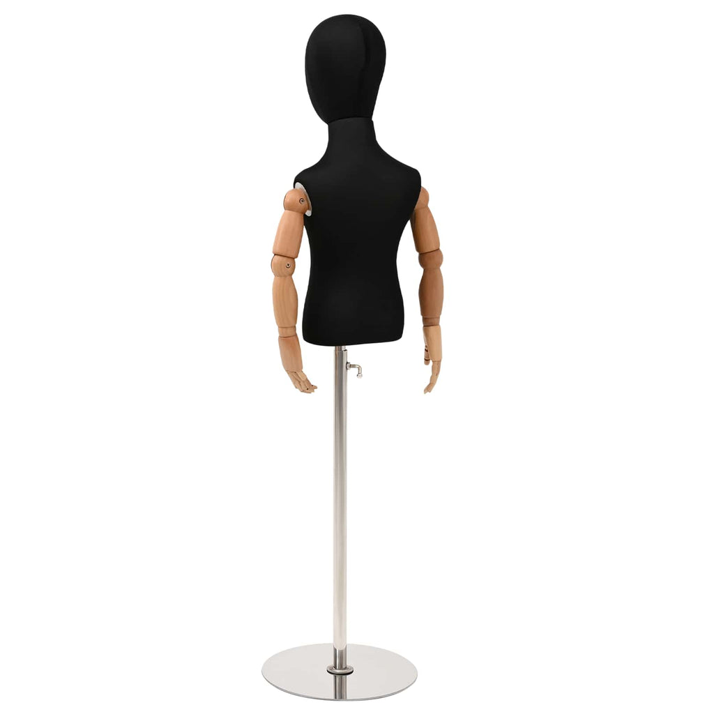 vidaXL Regulowany manekin 120-157 cm z podstawą Dla obu płci PP Czarny