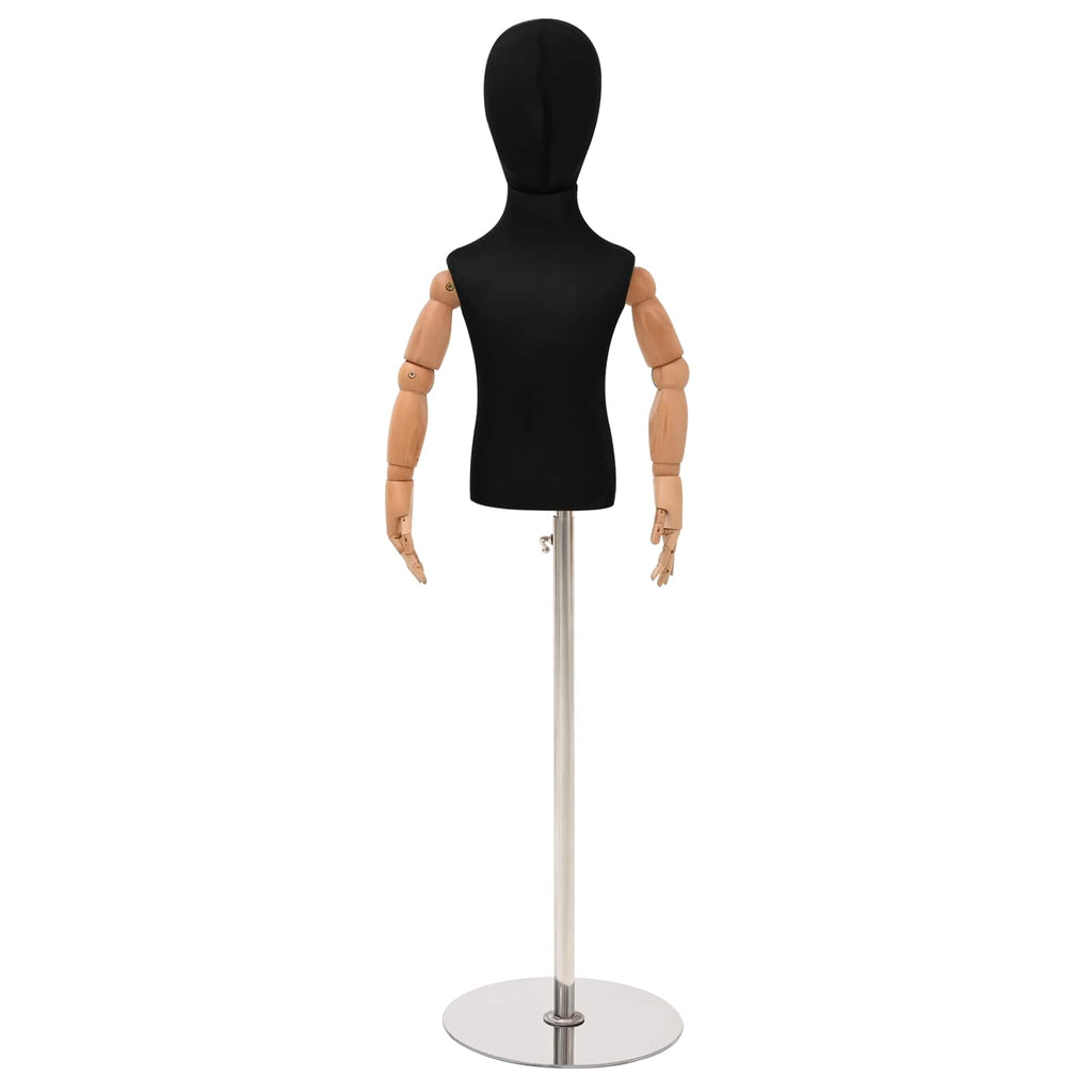 vidaXL Regulowany manekin 120-157 cm z podstawą Dla obu płci PP Czarny