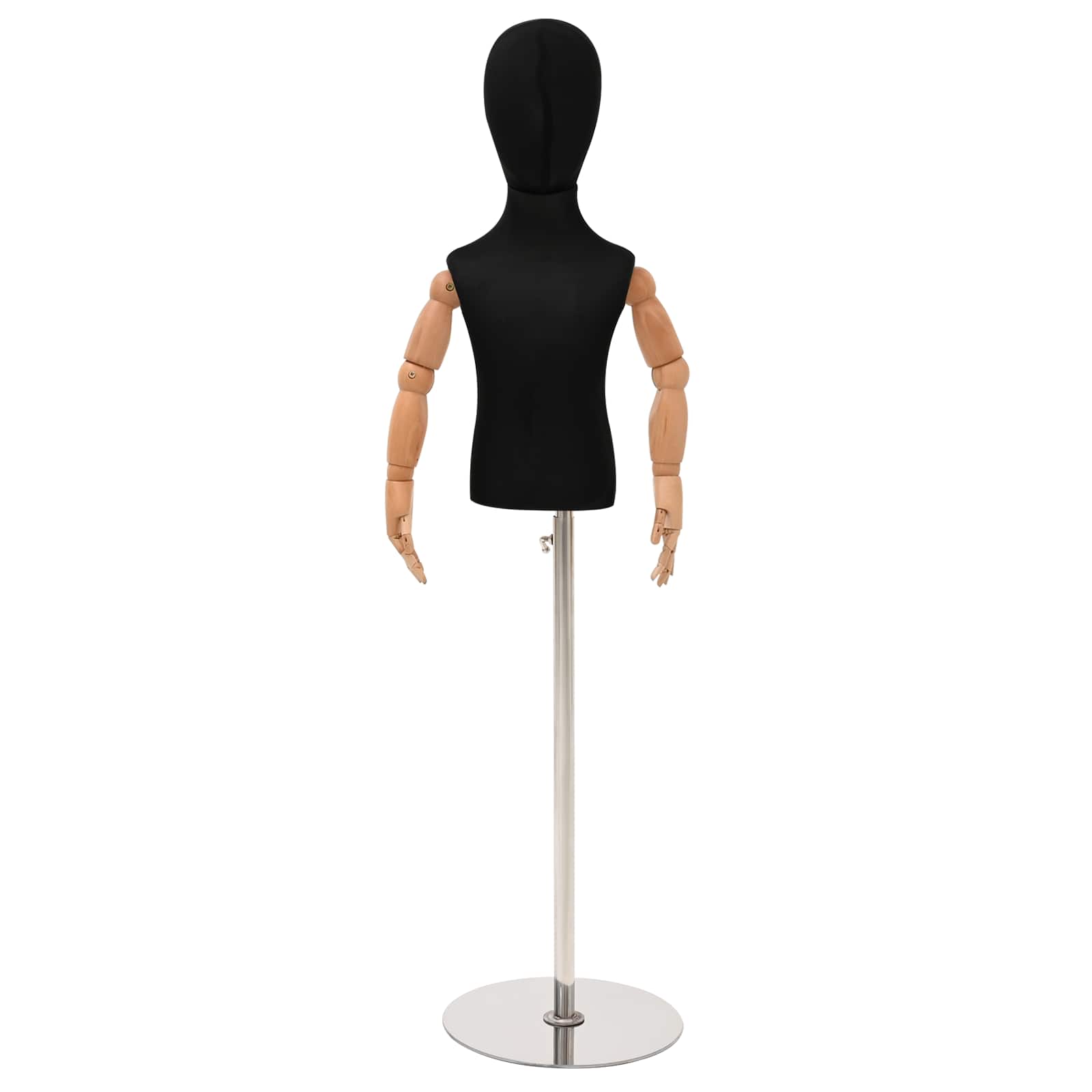 vidaXL Regulowany manekin 120-157 cm z podstawą Dla obu płci PP Czarny