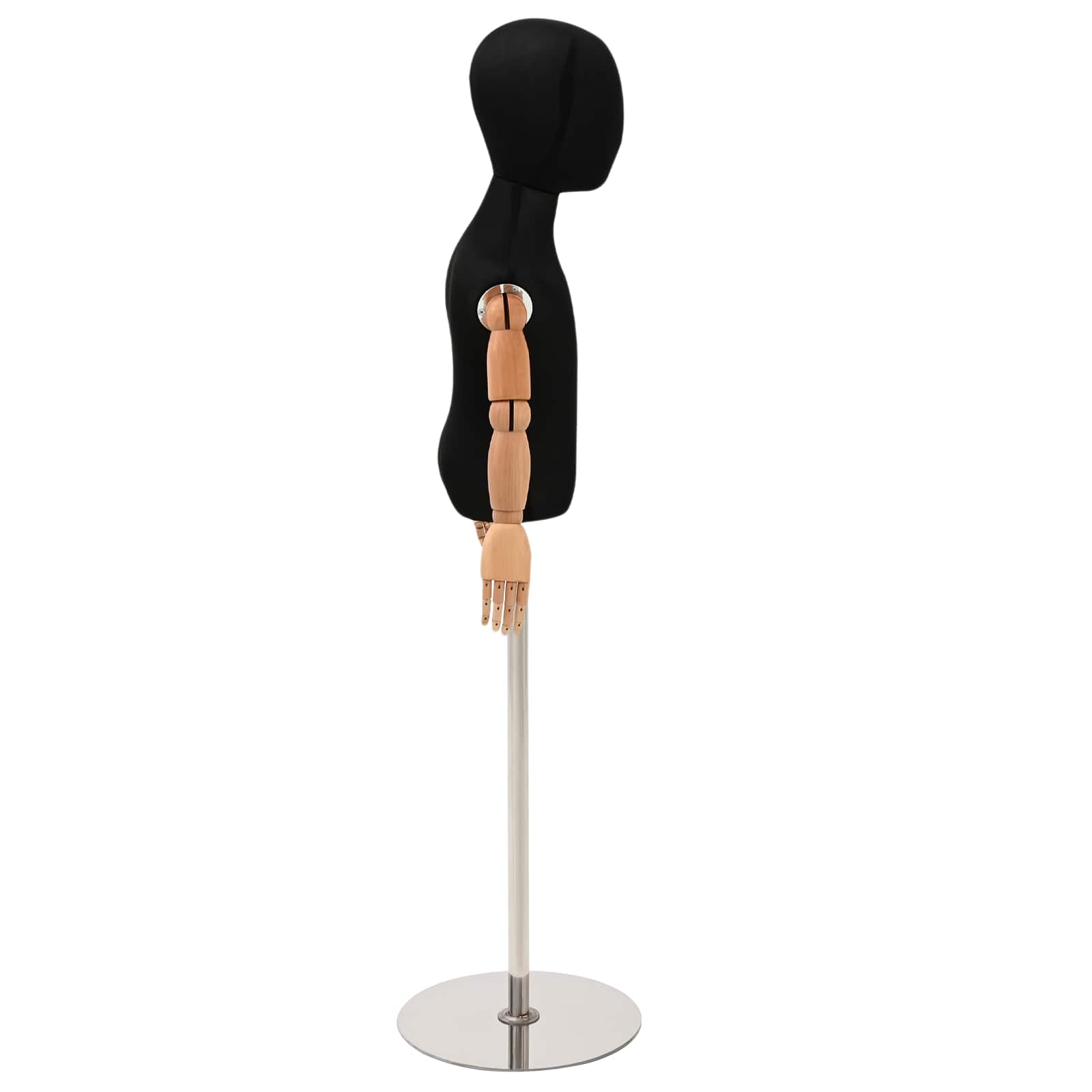 vidaXL Regulowany manekin 120-157 cm z podstawą Dla obu płci PP Czarny