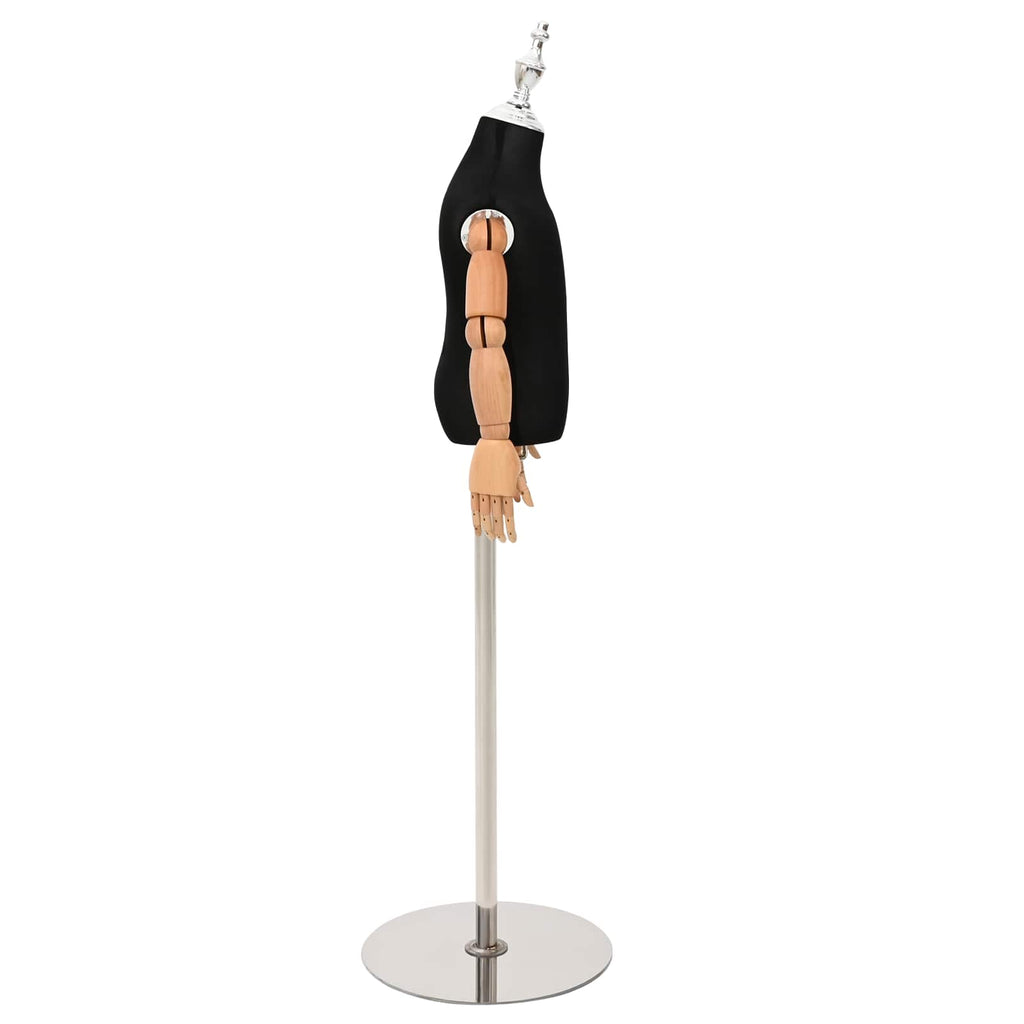 vidaXL Regulowany manekin 120-157 cm z podstawą Dla obu płci PP Czarny