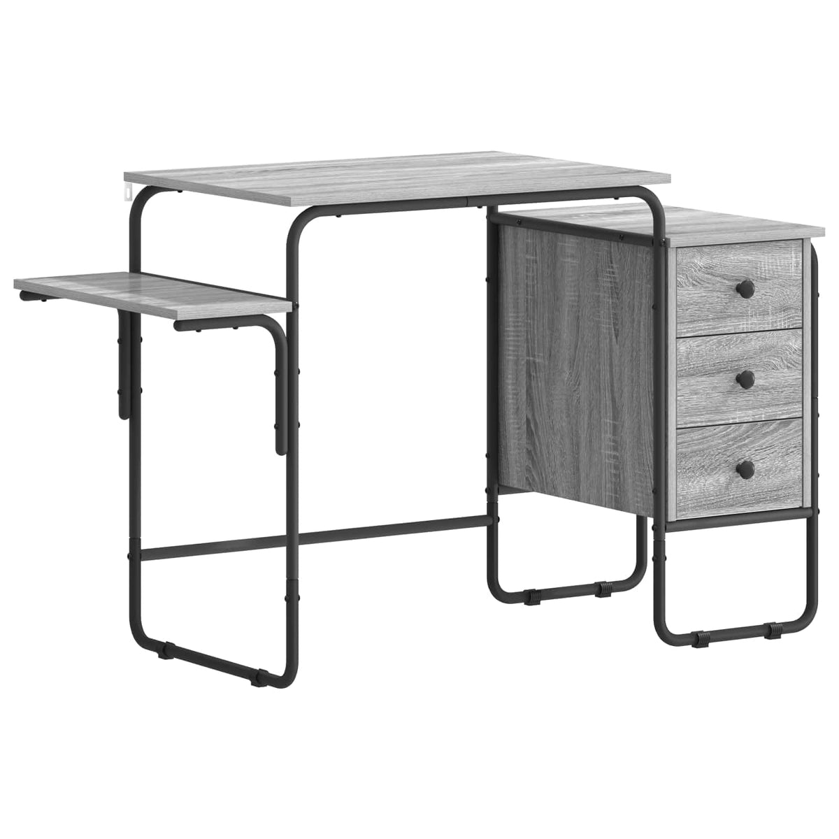 vidaXL Biurko z przechowalnią Szary Sonoma 120 x 50 x 75 cm