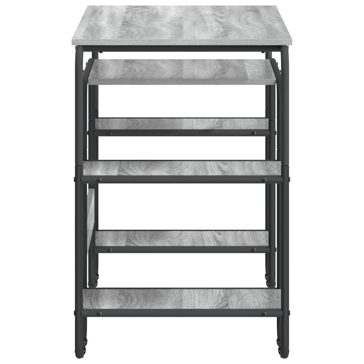 vidaXL Biurko z przechowalnią Szary Sonoma 113.5 x 52 x 75.5 cm