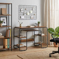 vidaXL Biurko z przechowalnią Stare drewno 113.5 x 52 x 75.5 cm