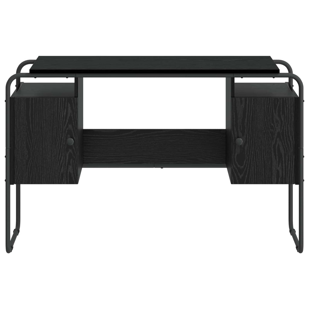 vidaXL Biurko z przechowalnią Czarny dąb 120 x 50,5 x 75,5 cm