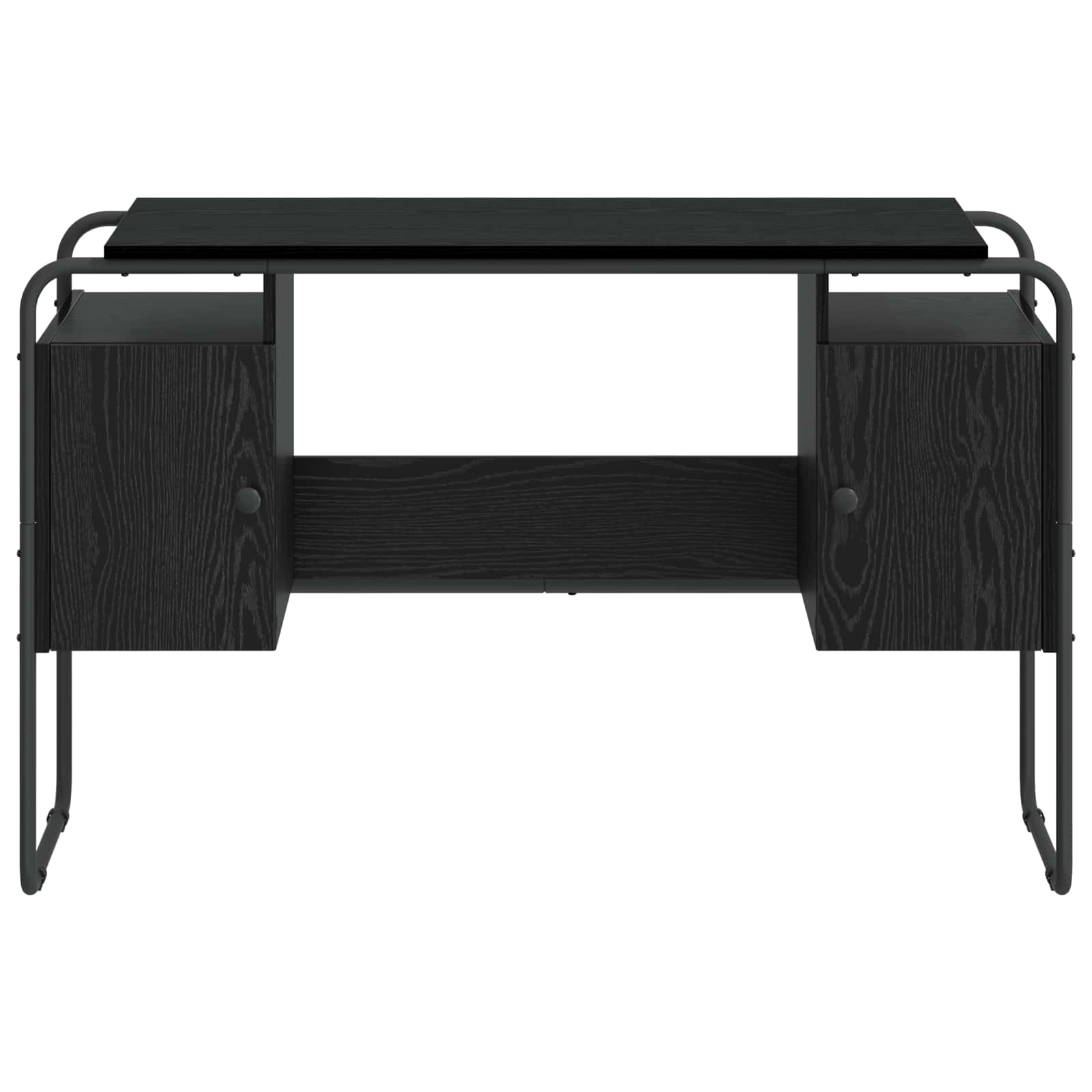 vidaXL Biurko z przechowalnią Czarny dąb 120 x 50,5 x 75,5 cm