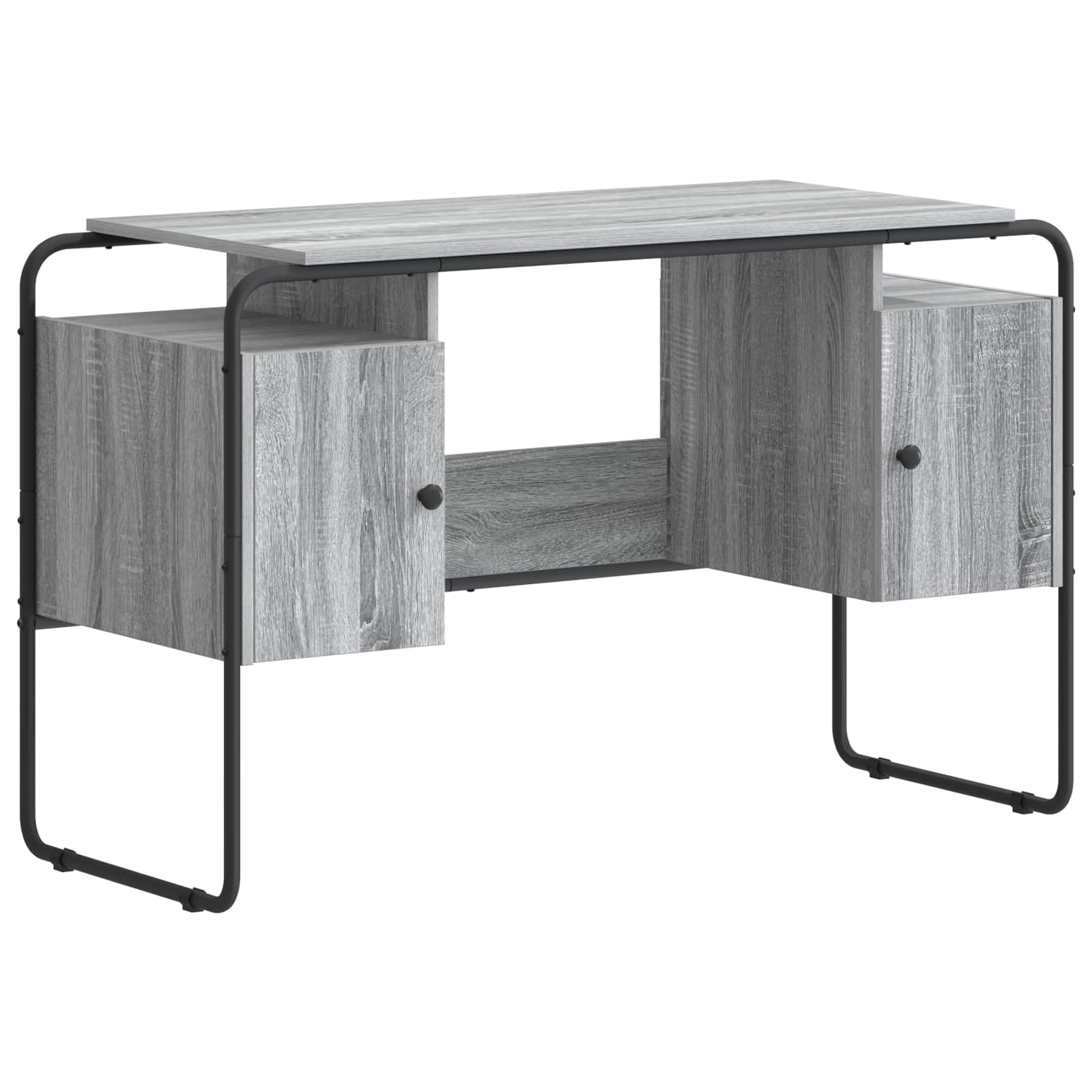 vidaXL Biurko z przechowalnią Szary Sonoma 120 x 50,5 x 75,5 cm