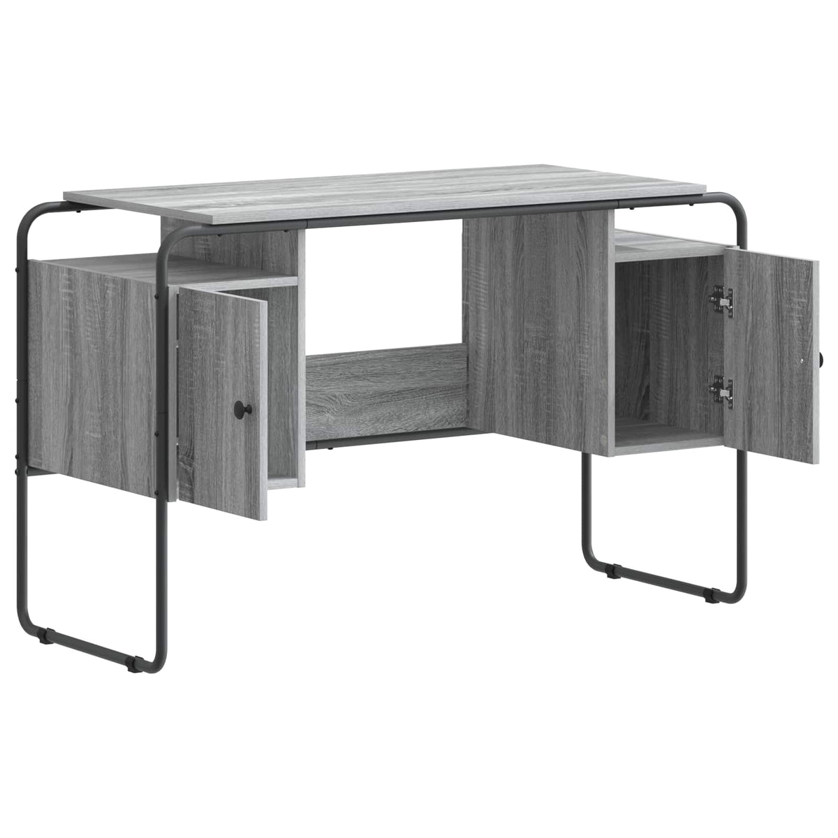 vidaXL Biurko z przechowalnią Szary Sonoma 120 x 50,5 x 75,5 cm