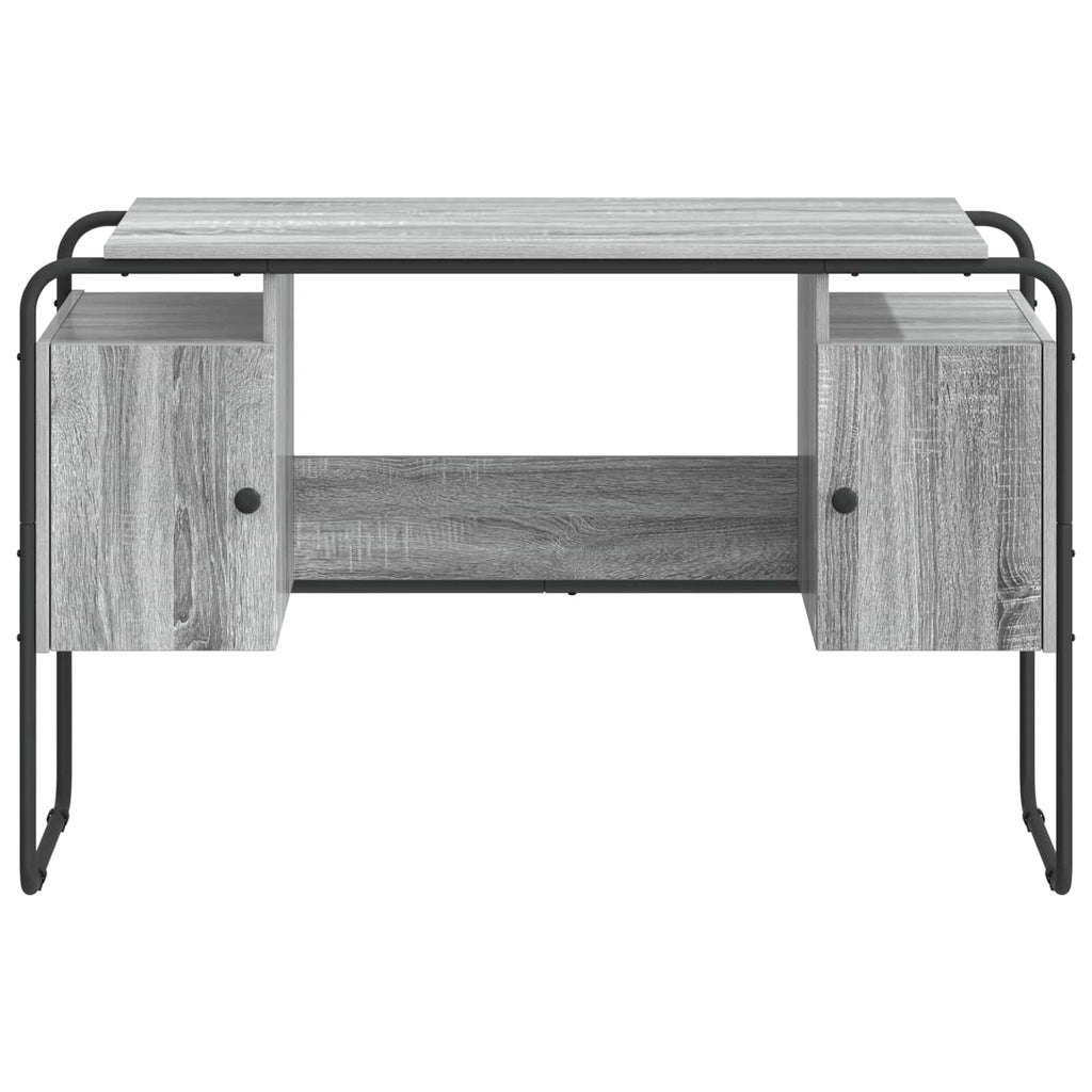 vidaXL Biurko z przechowalnią Szary Sonoma 120 x 50,5 x 75,5 cm
