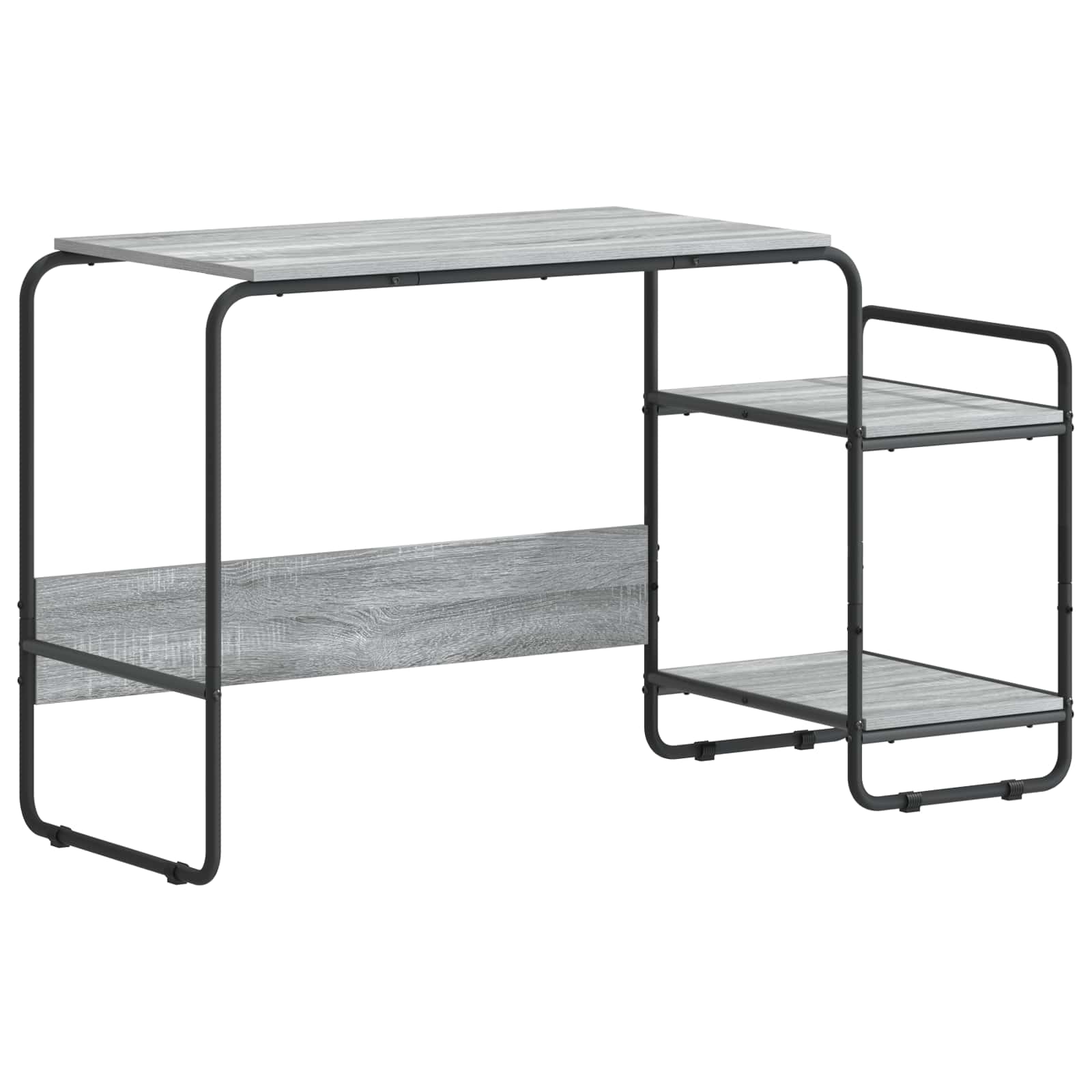 vidaXL Biurko z przechowalnią Szary Sonoma 131,5 x 50 x 75,5 cm