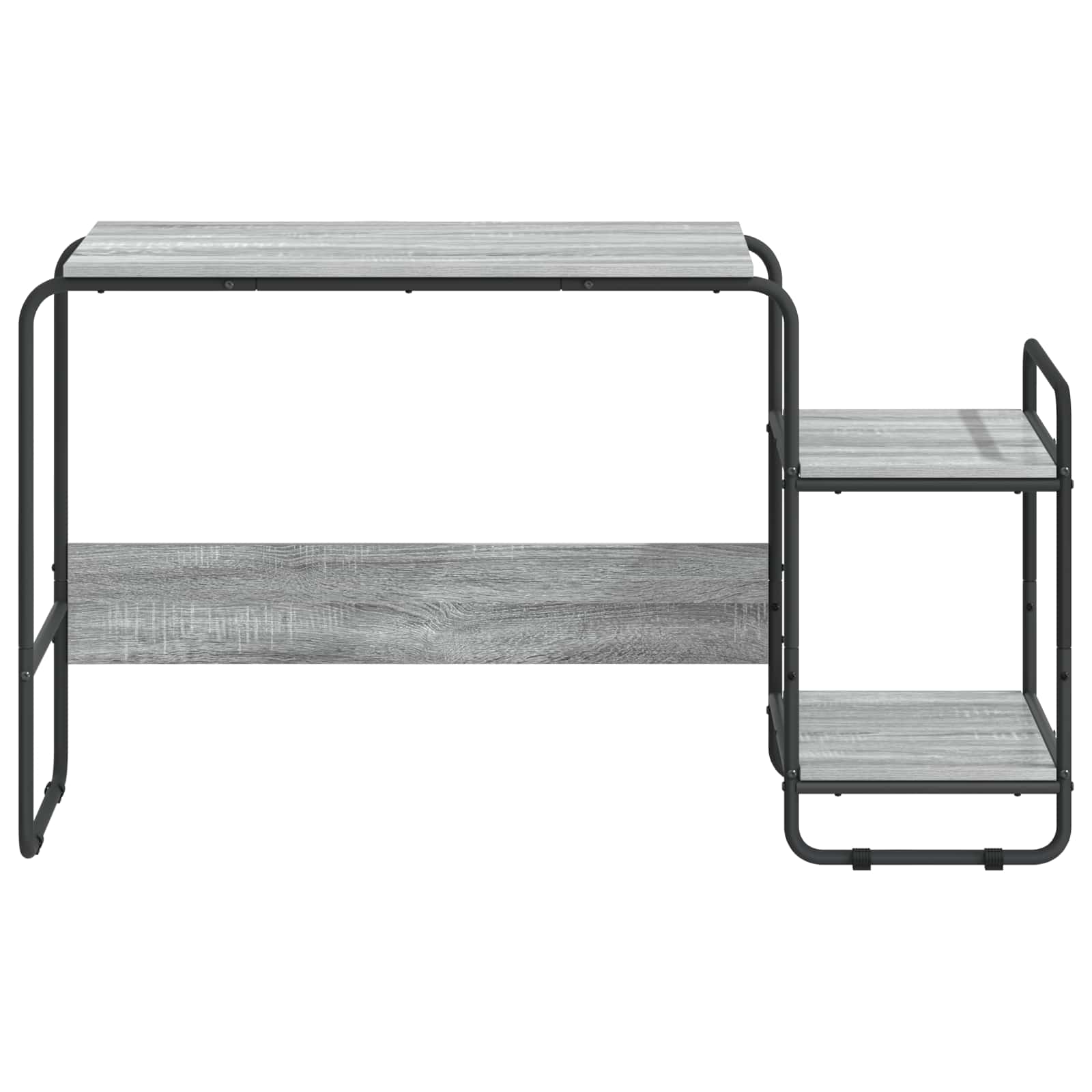 vidaXL Biurko z przechowalnią Szary Sonoma 131,5 x 50 x 75,5 cm