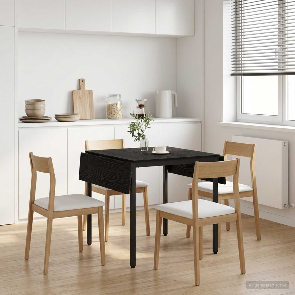 vidaXL Rozsuwany stół do jadalni 120 x 81,5 x 75 cm Czarny dąb