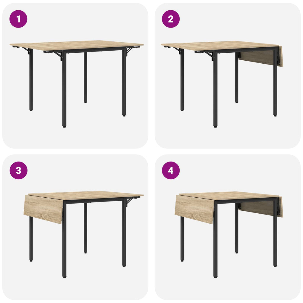 vidaXL Rozsuwany stół do jadalni 120 x 81,5 x 75 cm dąb Sonoma