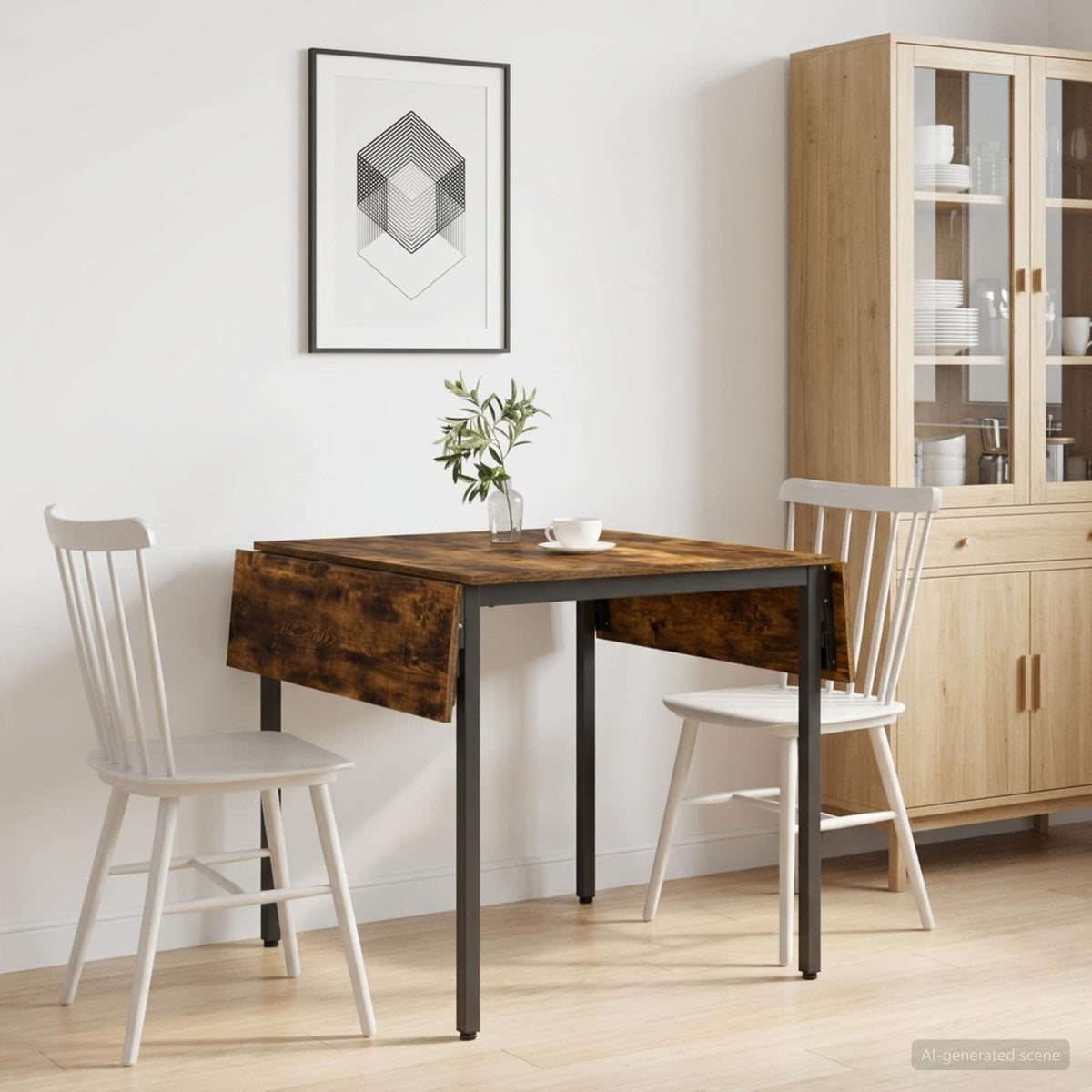 vidaXL Rozsuwany stół do jadalni 120 x 81,5 x 75 cm Dąb wędzony