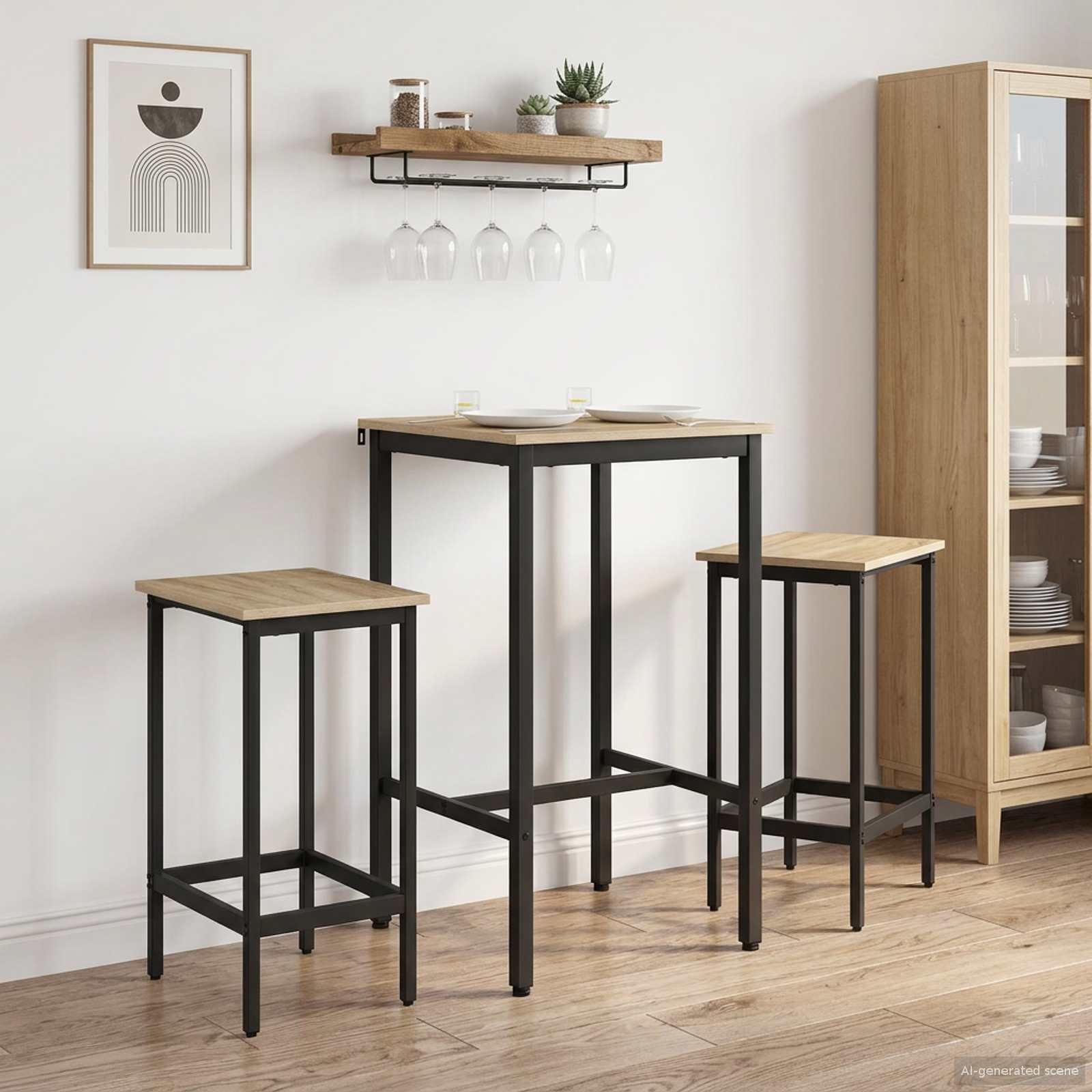 vidaXL Stół barowy 52 x 52 x 90 cm Drewno inżynieryjne dąb Sonoma