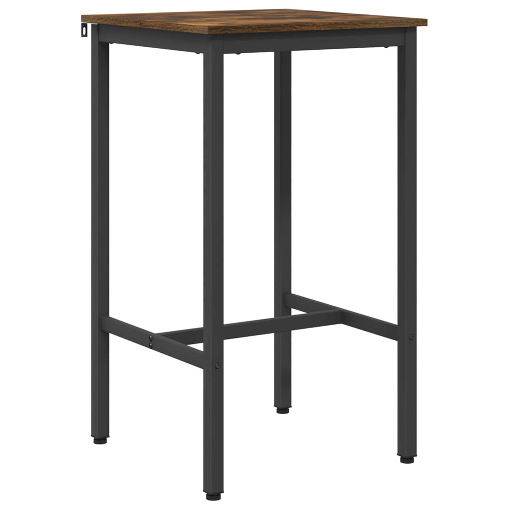 vidaXL Stół barowy 52 x 52 x 90 cm Drewno inżynieryjne Dąb wędzony