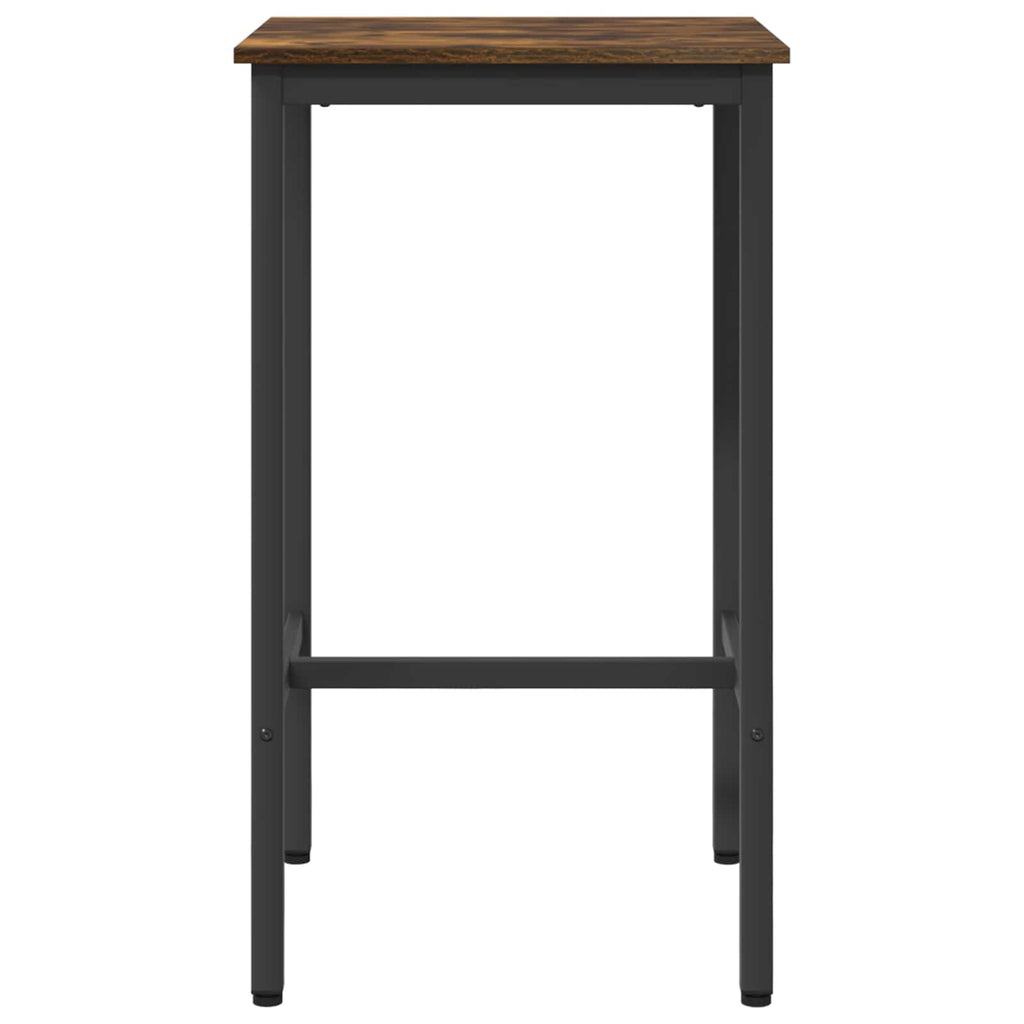 vidaXL Stół barowy 52 x 52 x 90 cm Drewno inżynieryjne Dąb wędzony