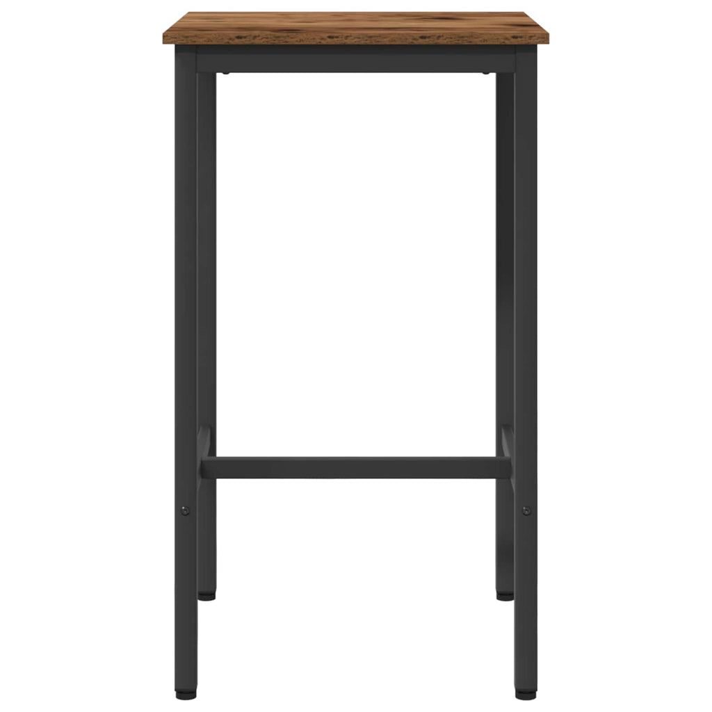 vidaXL Stół barowy 52 x 52 x 90 cm Drewno inżynieryjne Stare drewno