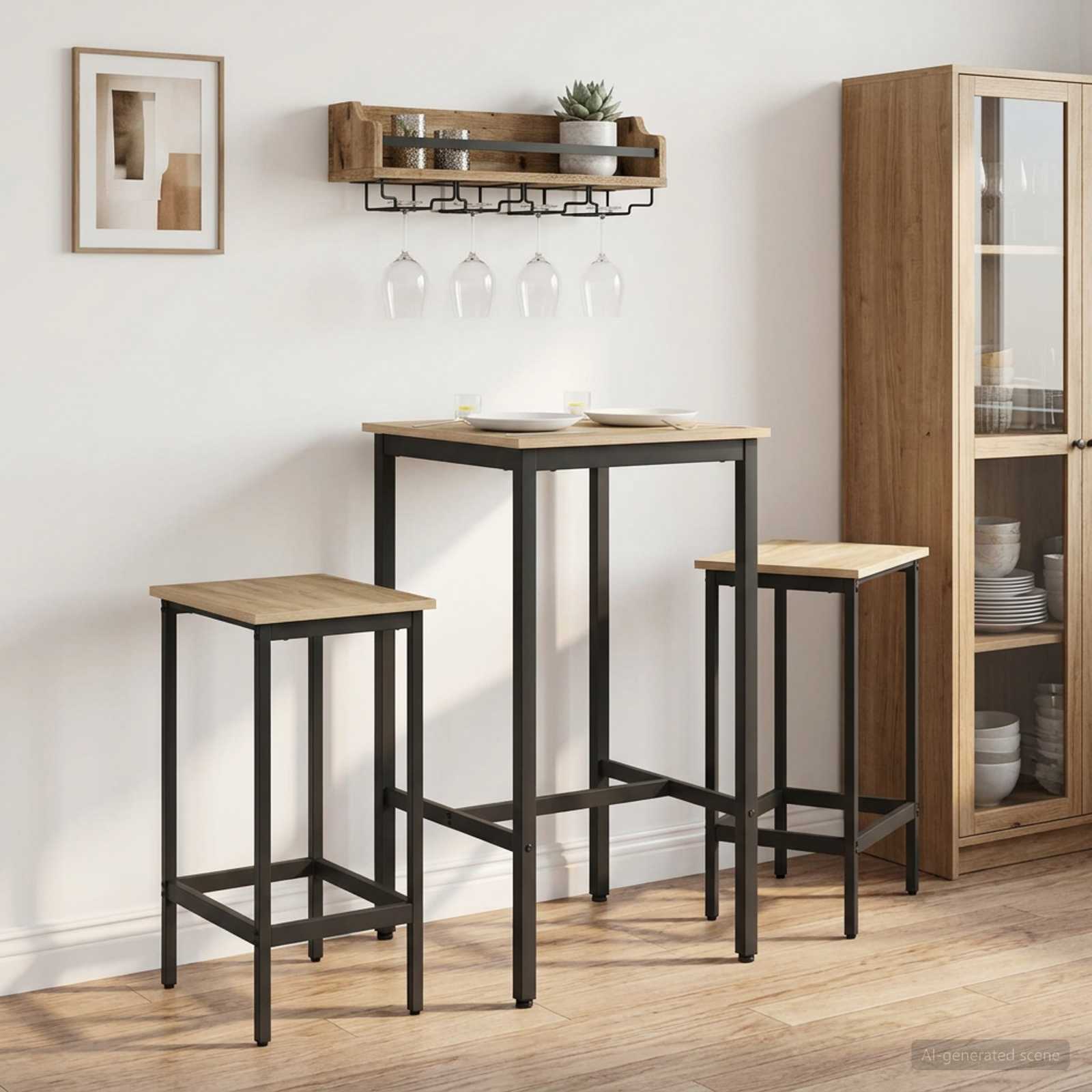 vidaXL Stół barowy 52 x 52 x 110 cm Drewno inżynieryjne dąb Sonoma