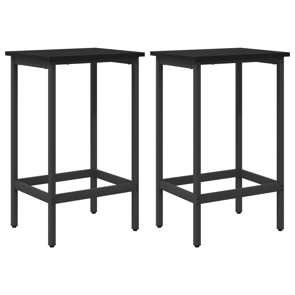 vidaXL Stołek barowy 2 szt. Czarny dąb 40 x 32 x 74 cm